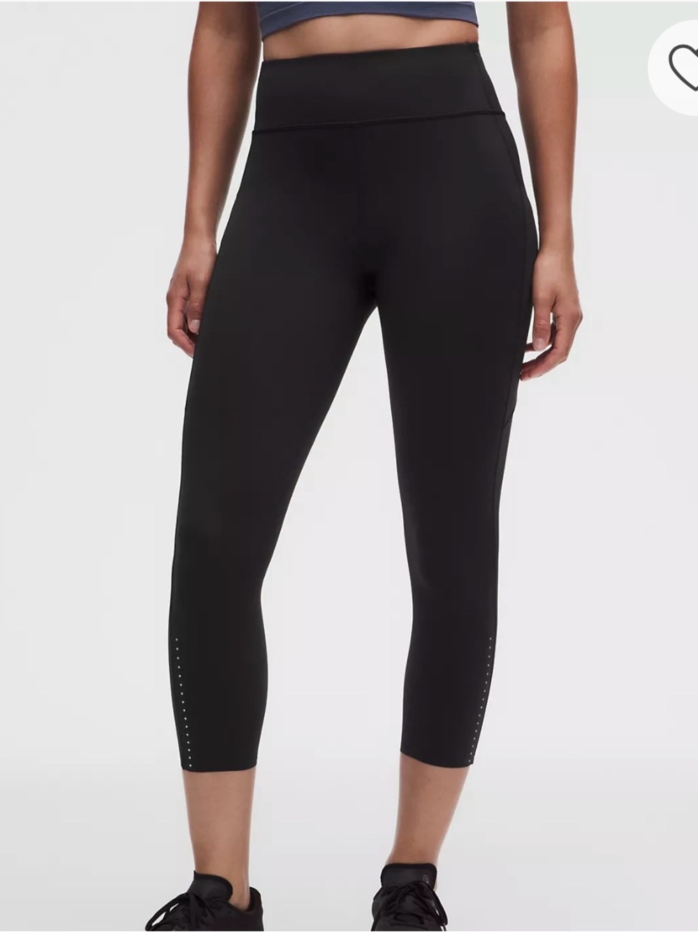 lululemon fast and free black High-Rise Crop Leggings size 0-2